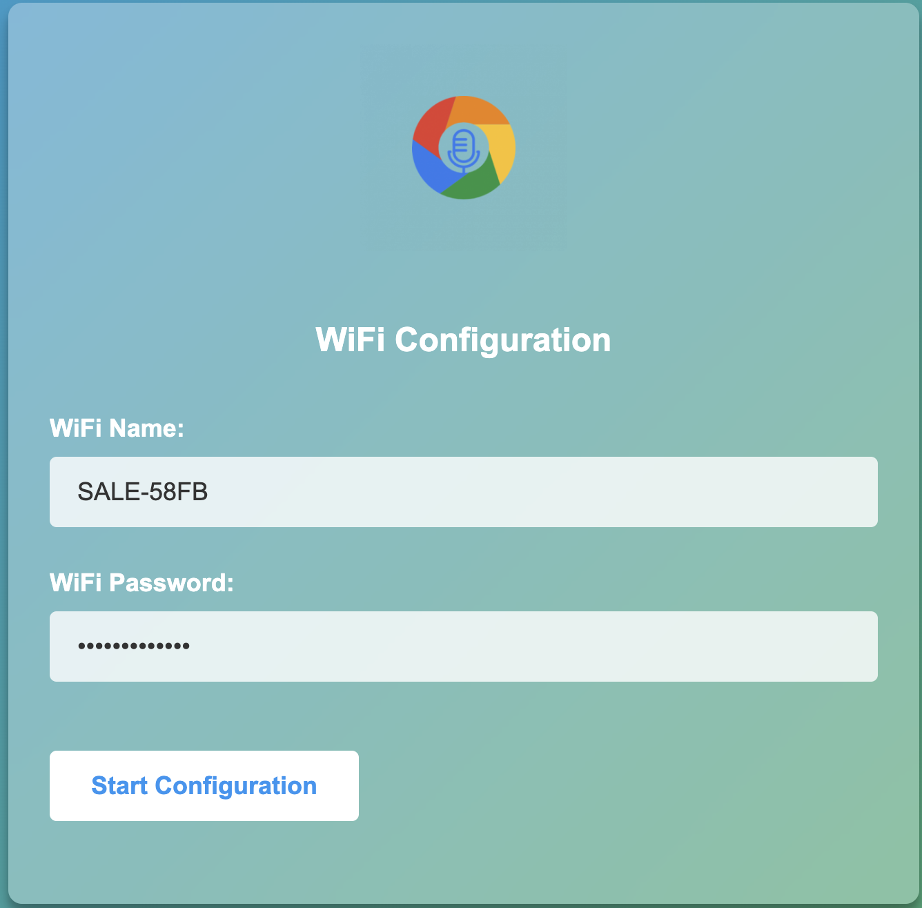 WiFi Configuration Portal